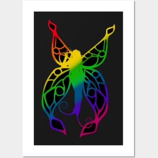 Fae Rainbow Silhouette 2 Posters and Art